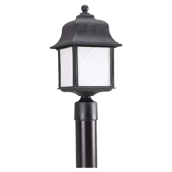 Generation Lighting Harbor Point 1-Light Black Outdoor Post Top