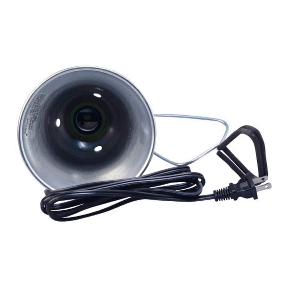 Versatile White Aluminum 60W Incandescent Clamp Light