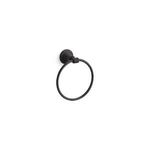 Torrington Wall Mounted Towel Ring in Matte Black