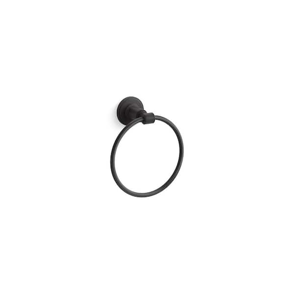 KOHLER Torrington Wall Mounted Towel Ring in Matte Black
