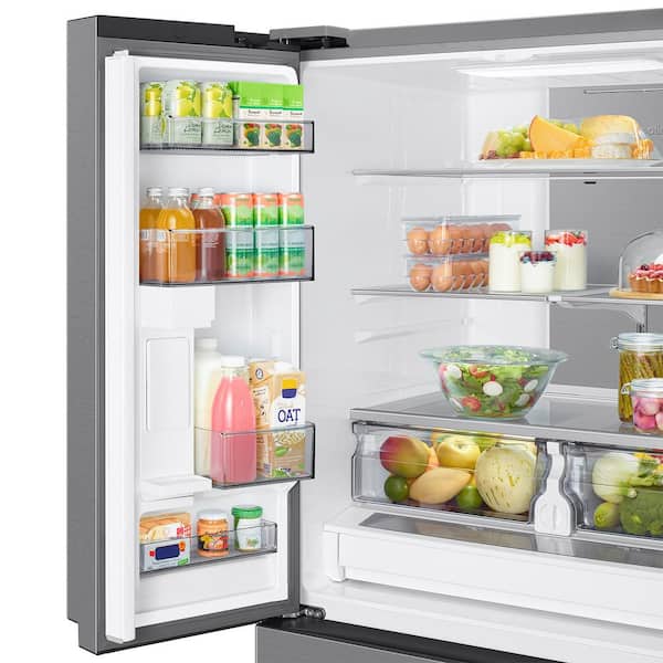 Samsung 31 cu. ft. 3-Door French Door Smart Refrigerator with Four Types of  Ice Stainless Steel RF32CG5400SR/AA - Best Buy