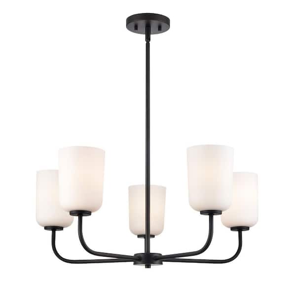 Laphia 5 Light Matte Black Chandelier Ceiling Light