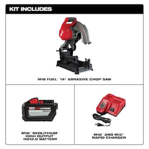 M18 FUEL 18-Volt Lithium-Ion Brushless Cordless 14 in. Abrasive Cut-Off Saw Kit with Extra 8.0 Ah Battery
