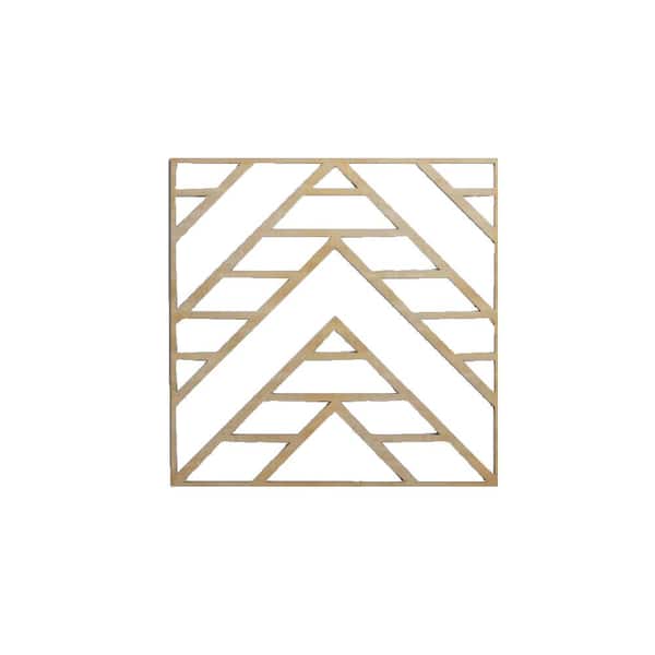 Ekena Millwork 15-3/8" x 15-3/8" x 1/4" Medium Gilcrest Decorative Fretwork Wood Wall Panels, Hickory (10-Pack)
