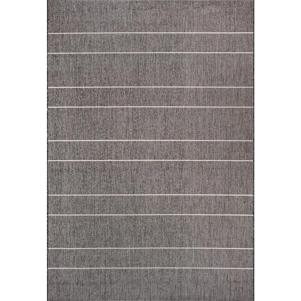 nuLOOM Alaina Gray Doormat 2 ft. x 3 ft.  Indoor/Outdoor Patio Area Rug
