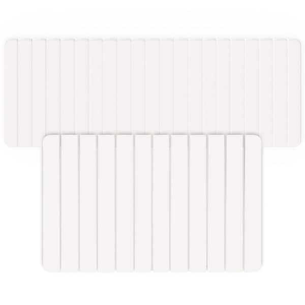 Diatomite Quick-Dry Stone Water-Absorbing Natural White Bath Mat Set Extra Large and Large