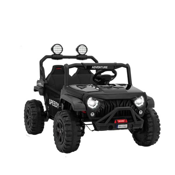 Black Kids UTV 24V Ride On Car with Remote Control Battery Powered Electric Vehicle Ride On Toy for Boys Girls