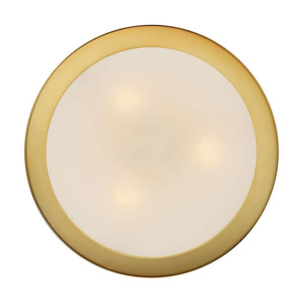 Home Decorators Collection Grafton 15 In 3 Light Liberty Gold Semi Flush Mount Ceiling 25956 - Home Decorators Collection Grafton