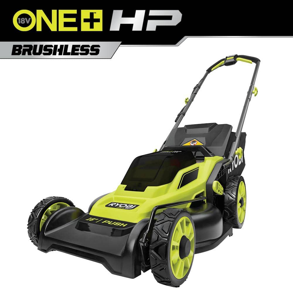 RYOBI ONE+ HP 18V Brushless 16 in. Cordless Battery Walk Behind Push Lawn Mower (Tool Only)