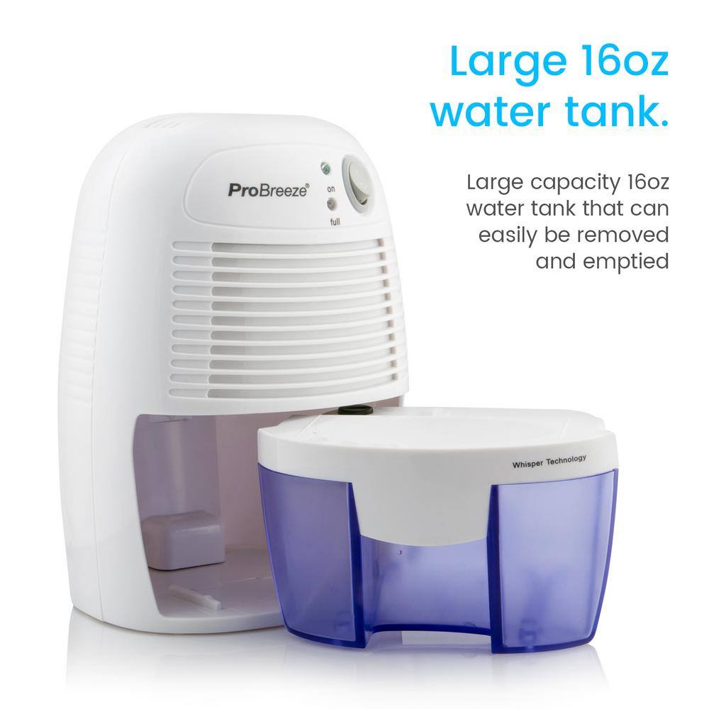 Compact White and Blue Portable Mini Dehumidifier