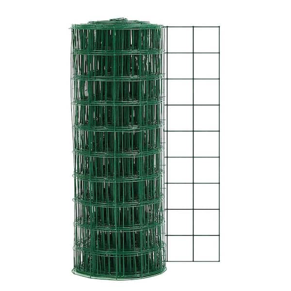 Justincity Galvanized Welded Wire Fence 11 in. PVC Coated Green for Dog Chicken Deer Goat Cattle Garden Border Protection