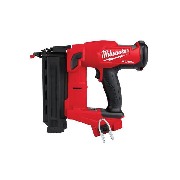 Milwaukee M18 FUEL 18GA BRAD NAILER W/M12 Lithium-Ion Cordless Green 250 ft. 3Plane Laser Level Kt w/4.0 Ah Battery, Charger, Case