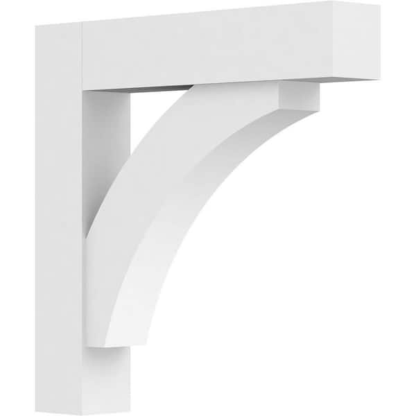 Ekena Millwork Standard Thorton 3 in. W x 20 in. H x 20 in. D Signature Urethane Polyurethane Bracket With Block Ends