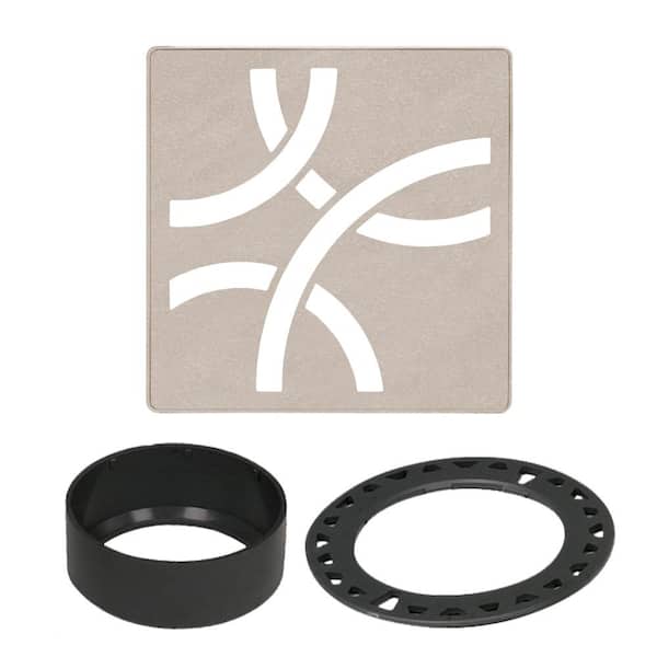 Schluter Kerdi-Drain 4 in. Cream Curve Drain Grate