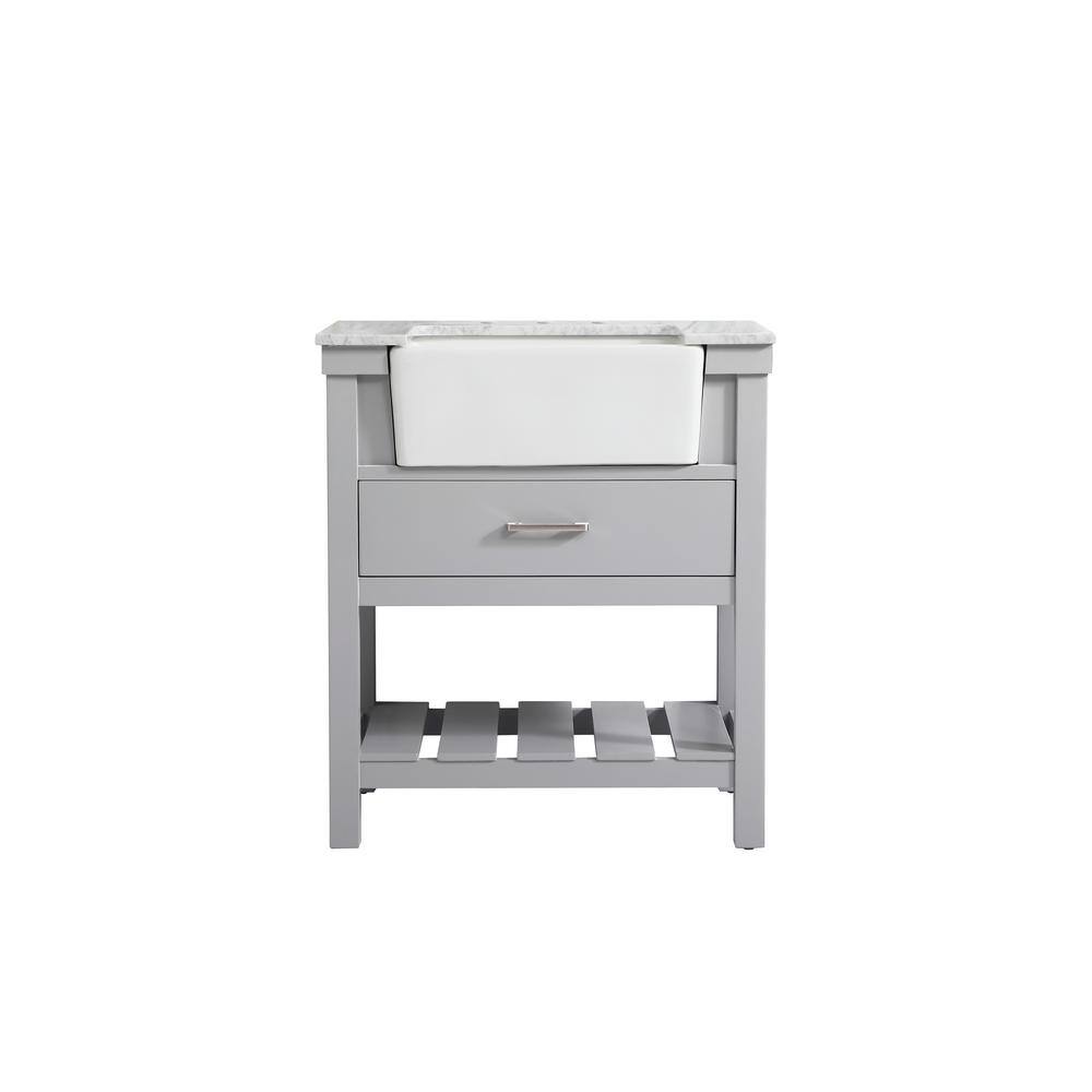 Timeless Home 30 in. W x 22 in. D x 34.13 in. H Single Bathroom Vanity Side