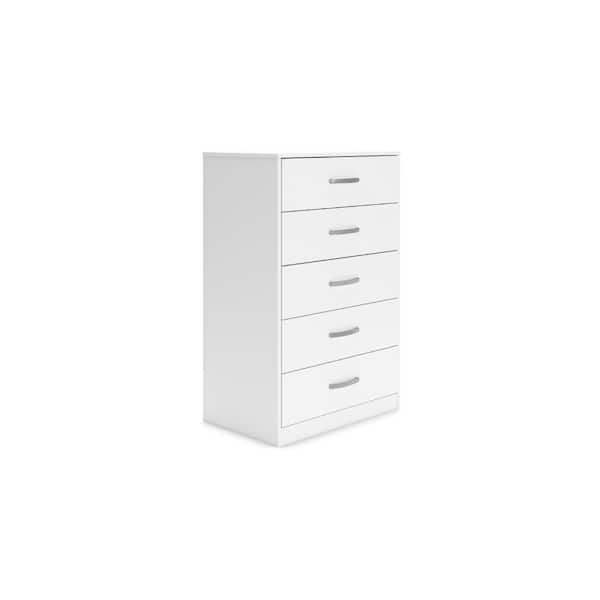 Eriss Silver 5-Drawer 29.88 in. Tall Dresser Without Mirror