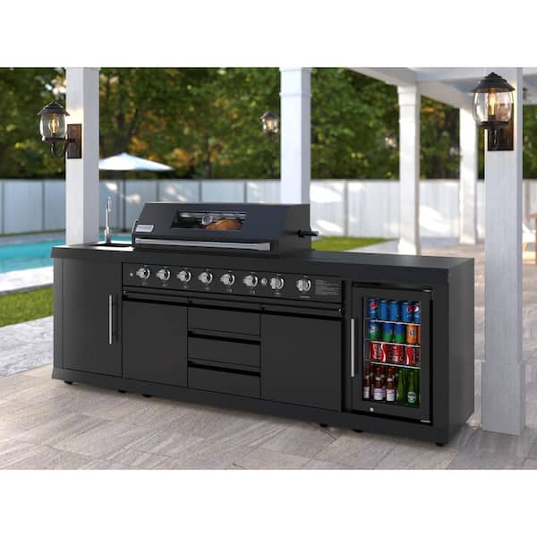 Koolmore Reserve 6-Burner Propane Tank and NG BBQ Outdoor Kitchen