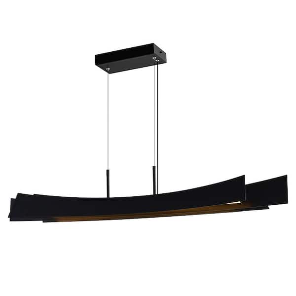 CWI Lighting Candora 1-Light Integrated LED Black Chandelier
