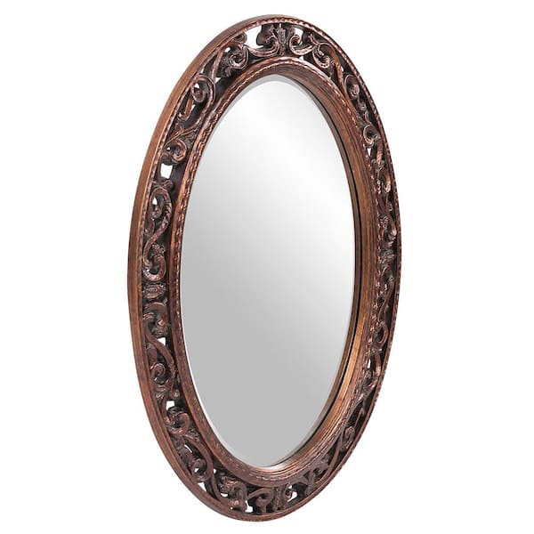 Marley Forrest - Medium Oval Antique Bronze Classic Mirror (38 in. H x 28 in. W)
