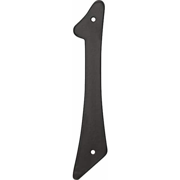 Unbranded 4 in. Nail-On Black Aluminum Number 1