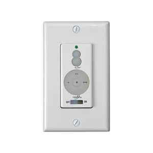 Aire-Control 3-Speed 256 Bit Dimmer Fan Control with Wallplate Switch, White