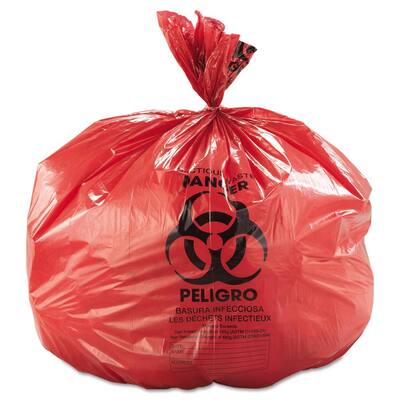 40 in. x 46 in. 45 Gal. 1.3 mil Red Low-Density Commercial Trash Can Liners (100/Carton)