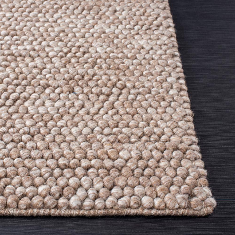 Natura Brown Hand Woven Wool Area Rug, 5' x 8'