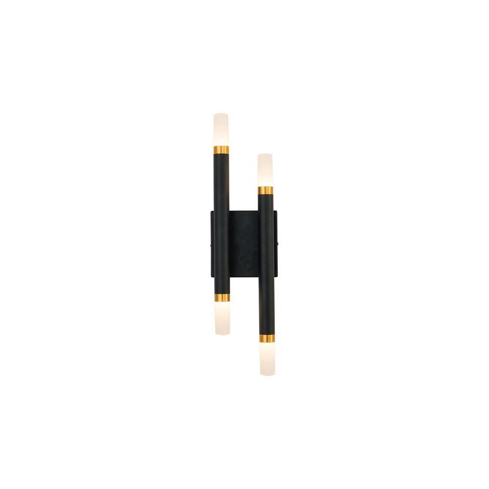 Black Aluminum Cylinder Dimmable LED Wall Sconce