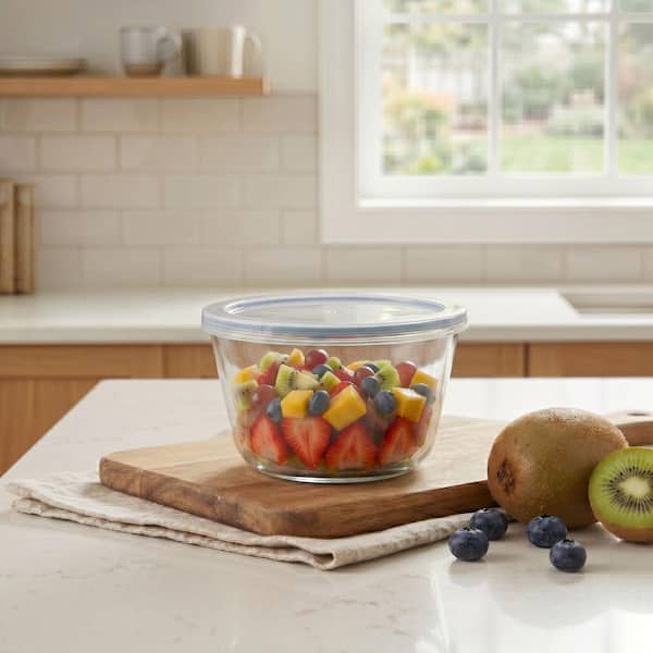 Borosilicate Glass Food Storage Bowl with Lid 1100ml BPA