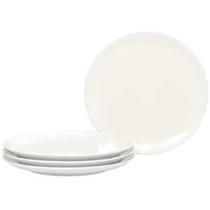 Colorwave White 10.5 in. (White) Stoneware Coupe Dinner Plates, (Set of 4)