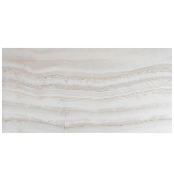 Splendor 24 x 48 in. Ivory White Honed Porcelain Veincut Large Tile (15.5 sq. ft./case, 2-Pack)