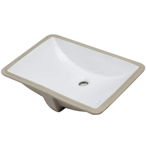 Swiss Madison Voltaire 21 in. Rectangular Undermount Bathroom Sink in  Glossy White SM-UM625 - The Home Depot