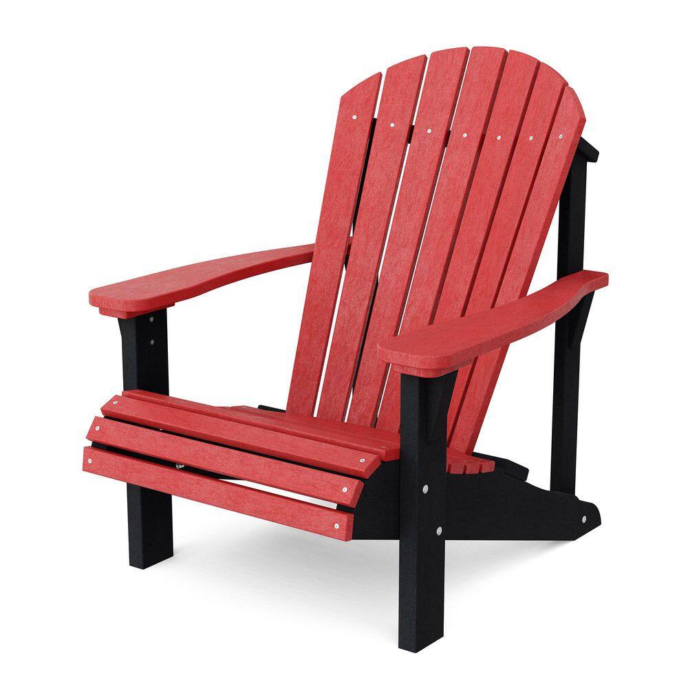 Heritage Cardinal Red and Black HDPE Plastic Outdoor Sunrise Adirondack Chair price history on PriceWatchPro