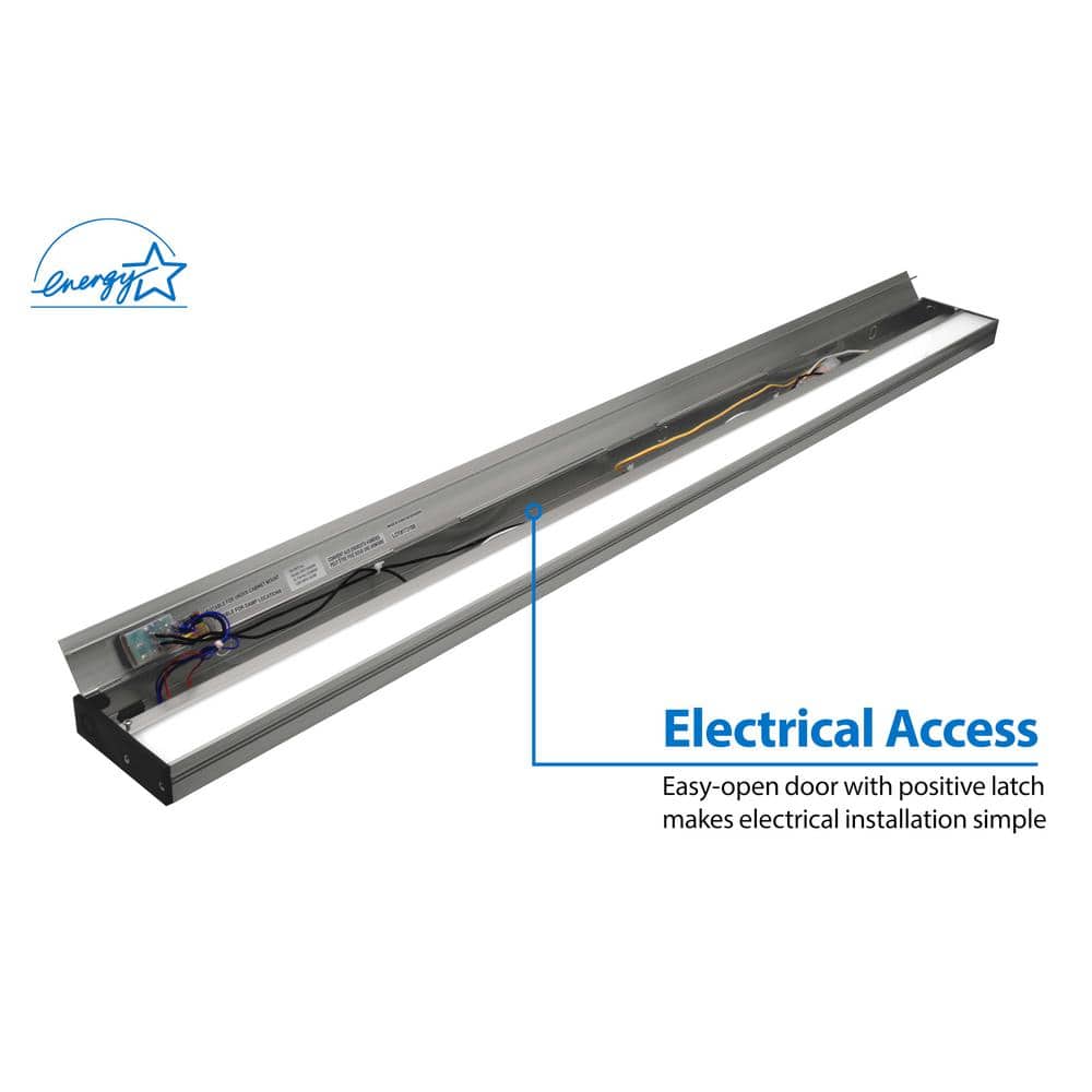 Nicor 40-Inch Nickel LED Under Cabinet Light Bar