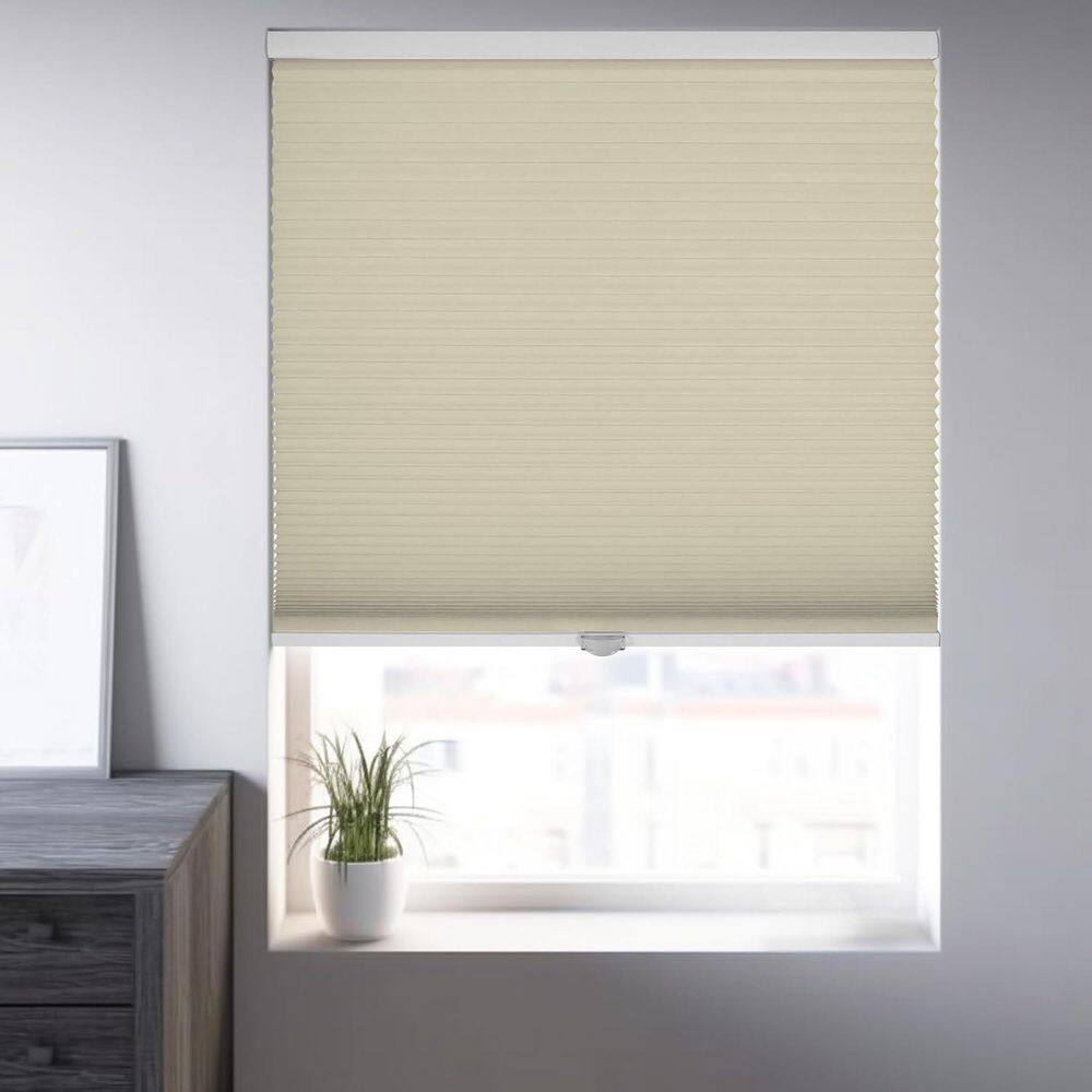 Cut-to-Width Beige Cordless Blackout Privacy Polyester Cellular Shades 39.5 in. W x 72 in. L price history on PriceWatchPro