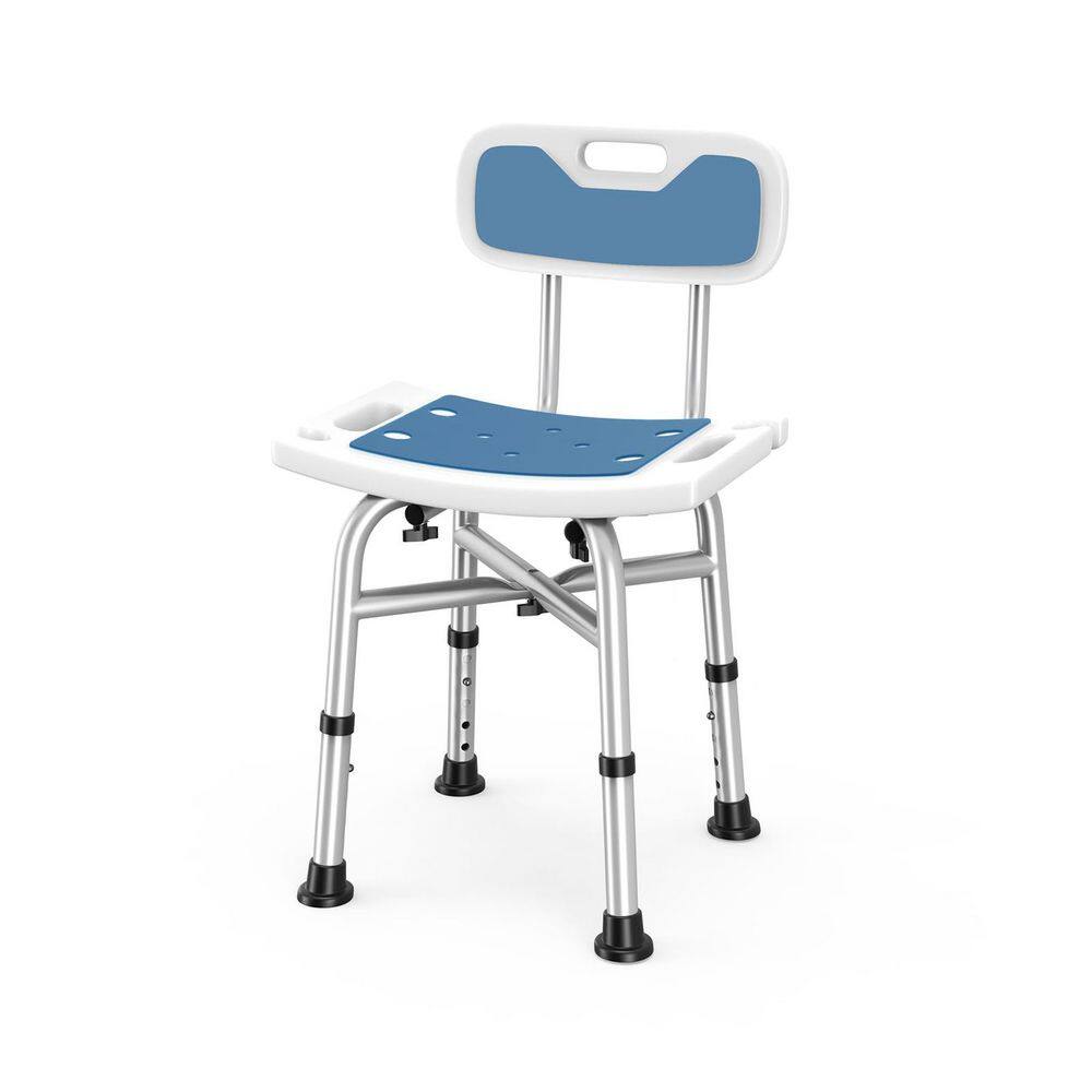 16.5 in. W Freestanding Aluminium Shower Chair with Backrest, Adjustable Height, Anti-Slip Feet, Gray price history on PriceWatchPro