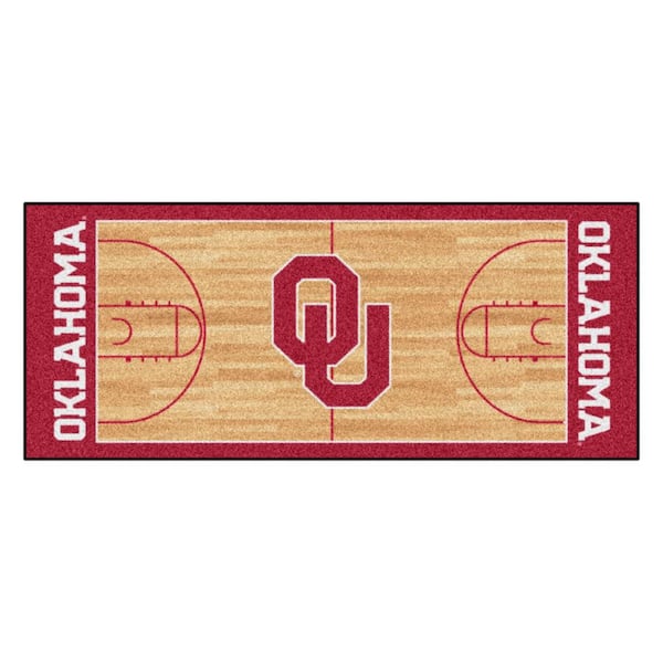 FANMATS Oklahoma Sooners Crimson 2.5 ft. x 6 ft. Court Runner Area Rug