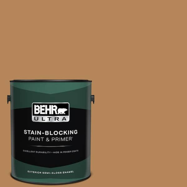 BEHR ULTRA 1 gal. #S270-6 Almond Brittle Semi-Gloss Enamel Exterior Paint & Primer