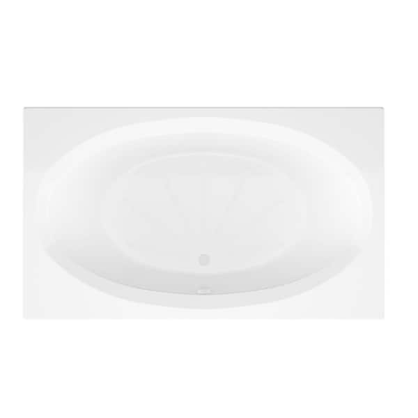 Imperial Series 71 in. x 42 in. Rectangular Soaking Bathtub with Center Drain and Marine Grade Acrylic in Glossy White