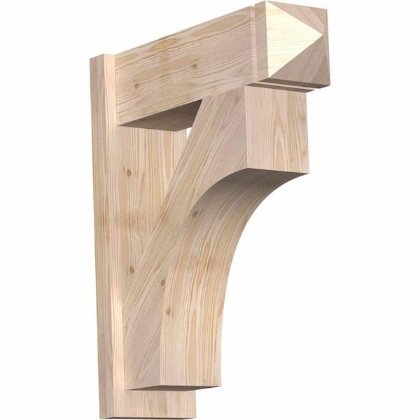 Ekena Millwork 8 in. x 28 in. x 24 in. Westlake Arts and Crafts Smooth Douglas Fir Outlooker
