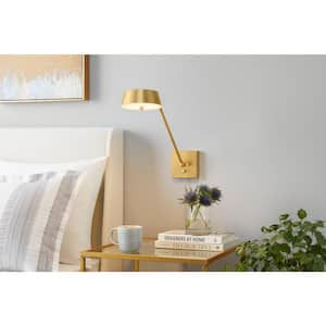 Penzien 6.125 in. 1-Light LED Aged Brass Wall Sconce