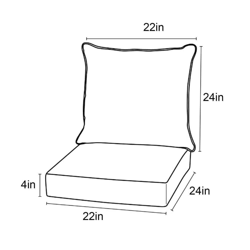 Brick Red Polyester 2-Piece Outdoor Chair Cushion Set