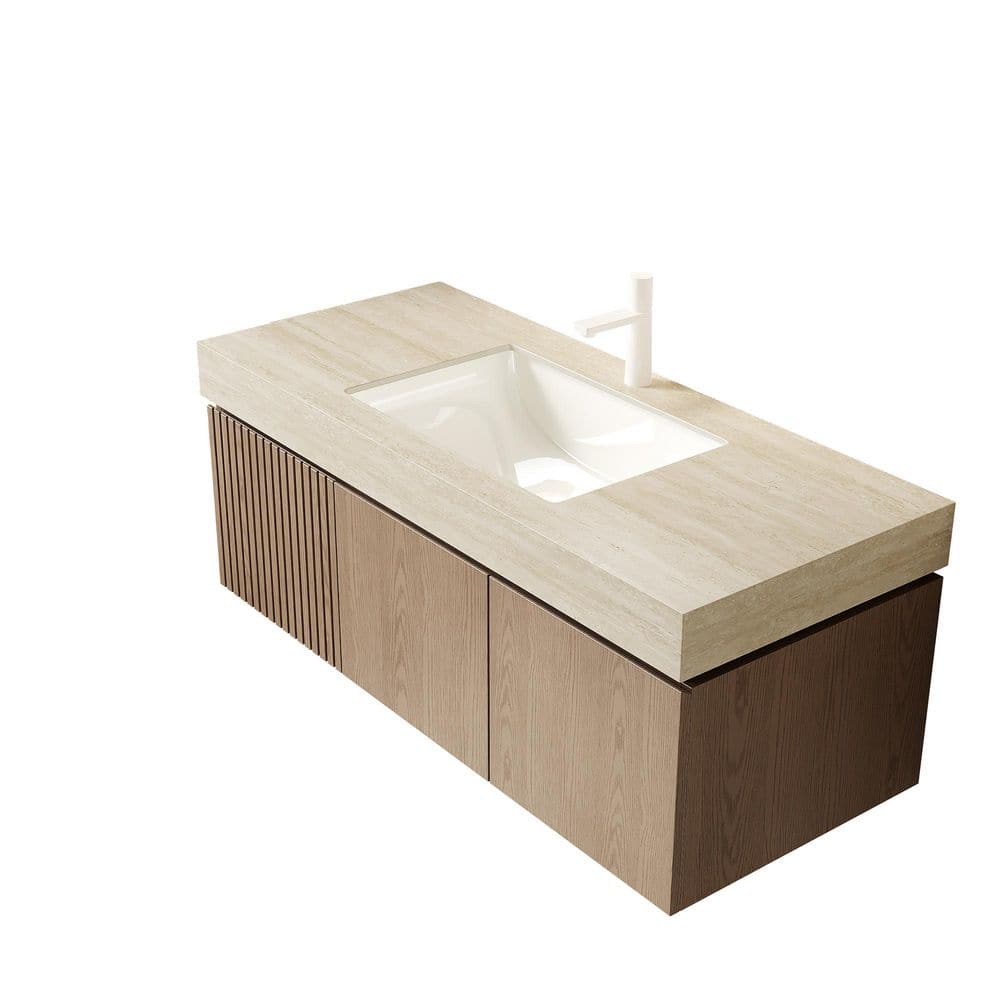 47.24 in. W x 18.7 in. D x 13.738 in. H Floating Bath Vanity Cabinet without Top in Ancient Oak price history on PriceWatchPro