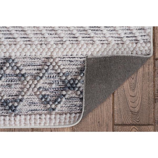 Mickey Cream and Blue 8 ft. x 10 ft. Accent rug