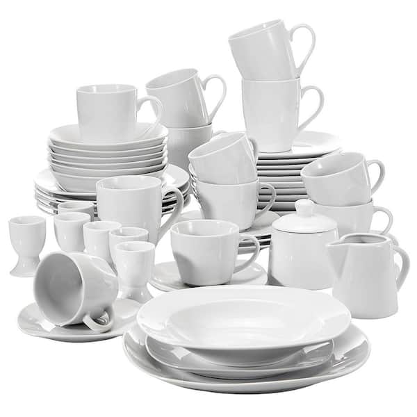 white porcelain dishes