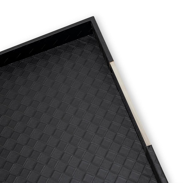 Fineline Platter Pleasers 3581-BK 18 x 18 Plastic Black Square Tray