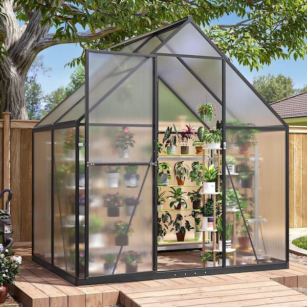 Sizzim 6 ft. W x 4 ft. D x 6.5 ft. H Greenhouse for Outdoors