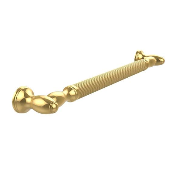 Allied Brass Traditional 24 In Reeded Grab Bar TD GRR 24 PB The Home   Polished Brass Allied Brass Grab Bars Td Grr 24 Pb 64 600 