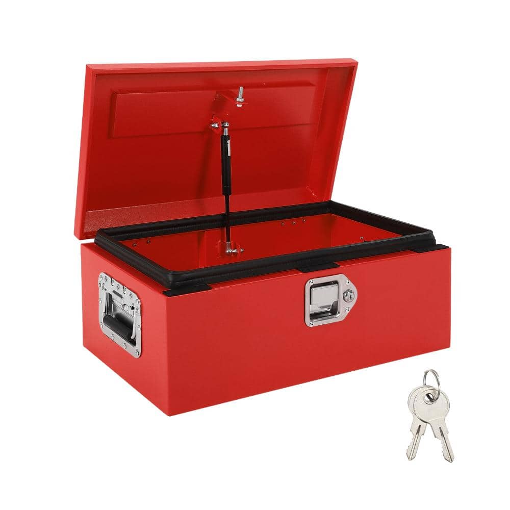 Red Steel Diamond Plate Truck Tool Box 20x12x9.6 Inch Side Handle with Lock and Keys price history on PriceWatchPro