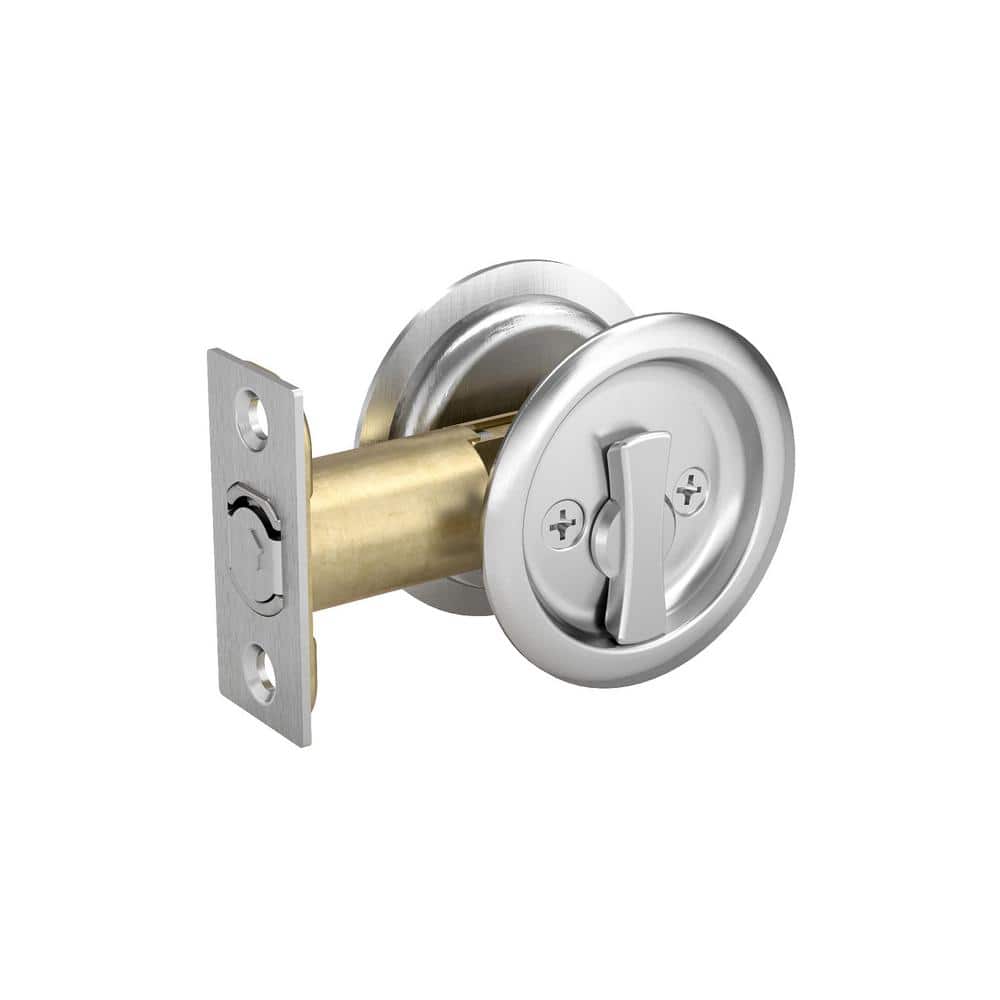2-7/16 in. (62 mm) Brushed Chrome Round Privacy Pocket Door Pull price history on PriceWatchPro